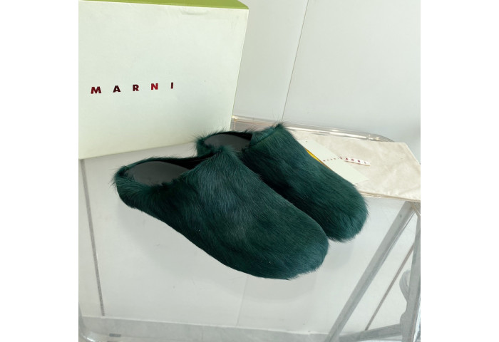 MARNI CALF HAIR SLIPPERS