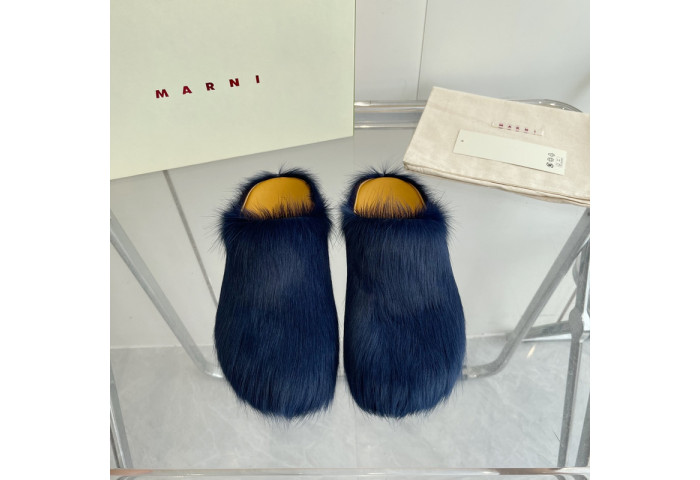 MARNI CALF HAIR SLIPPERS