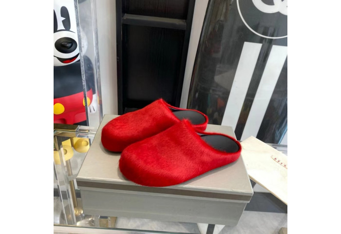 MARNI CALF HAIR SLIPPERS