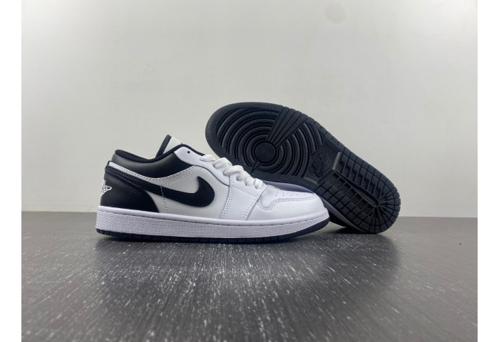 Air Jordan 1 Low white and black  553558-132