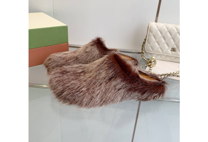 MARNI CALF HAIR SLIPPERS