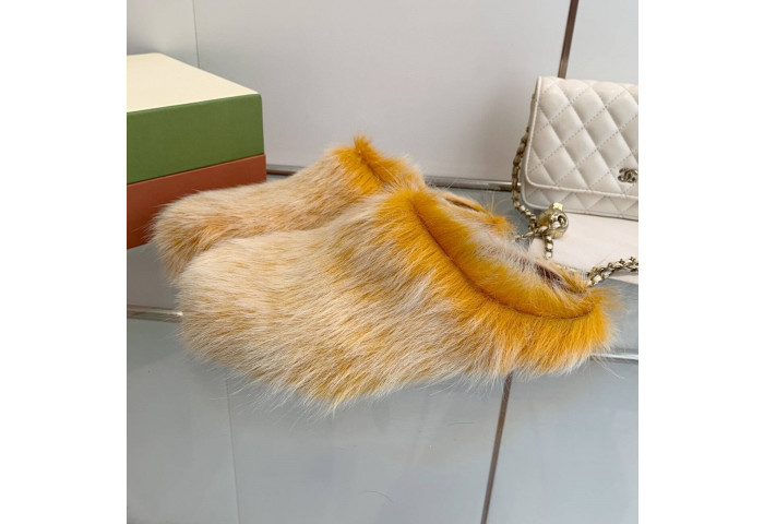 MARNI CALF HAIR SLIPPERS