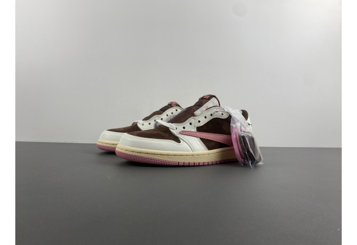 Jordan 1 Retro Low OG SP Travis Scott Pink brown  DZ4137-206