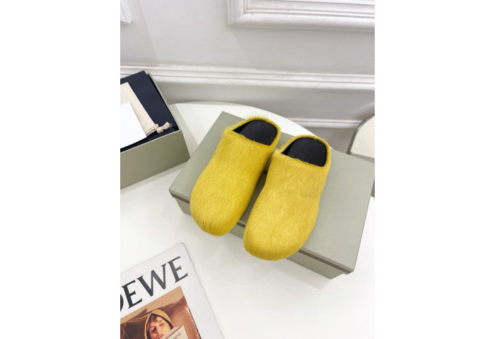 MARNI CALF HAIR SLIPPERS