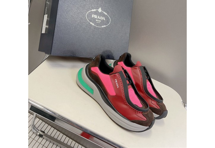 Pra*a brushed leather sneakers