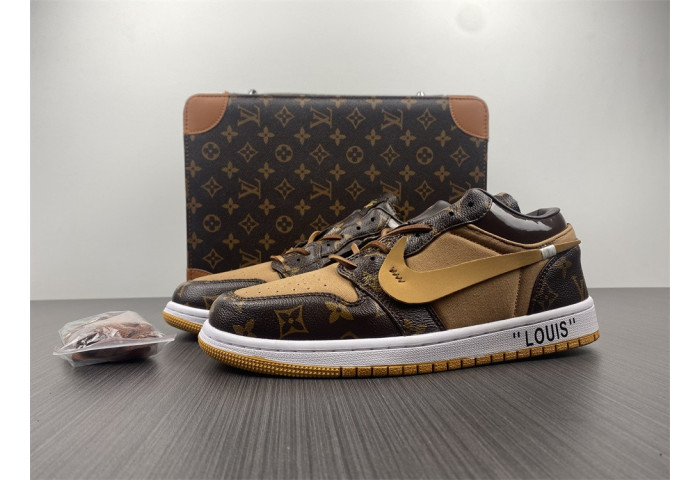 AIR JORDAN 1 O-W -LouiV Low Top (WITH CASE)