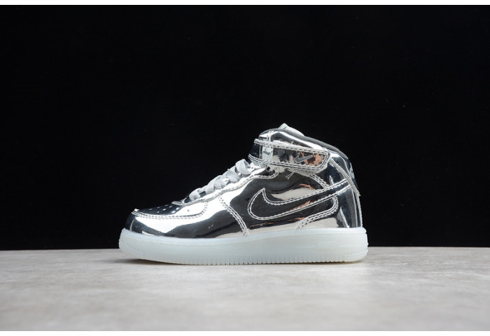 Kids Nike Air Force 1 Mid WB Metallic Silver 314197-8500