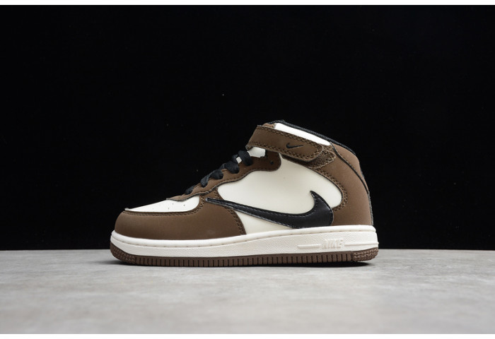 Kids Nike Air Force 1 Mid 07 x Travis Scott Beige Brown 314197-168