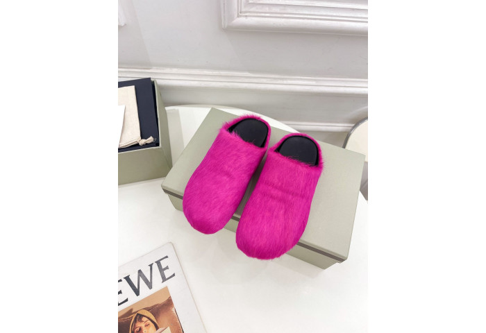 MARNI CALF HAIR SLIPPERS