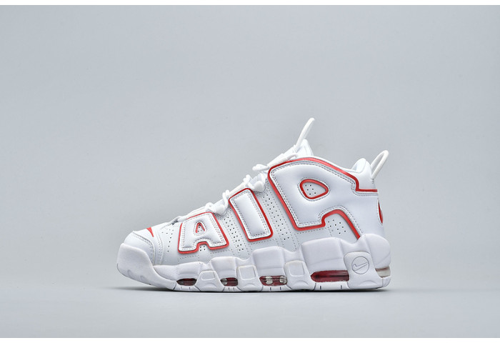 Air More Uptempo White Varsity Red Outline  921948-102