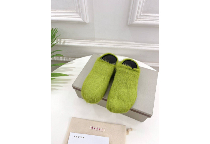 MARNI CALF HAIR SLIPPERS