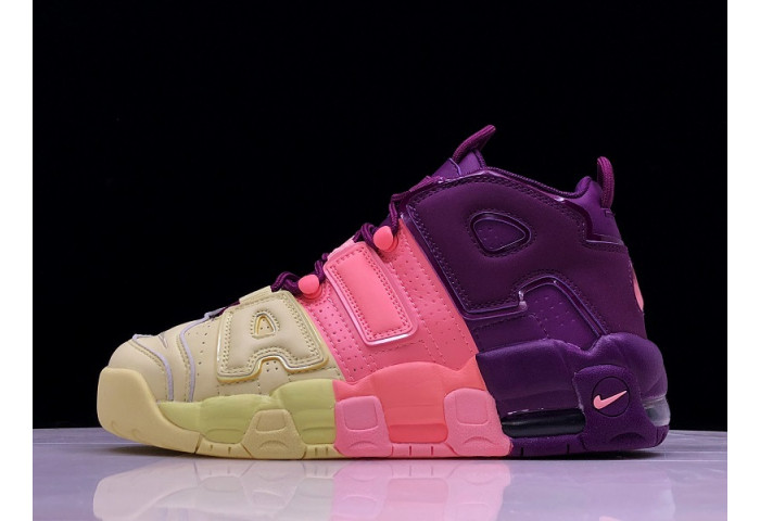 NIKE WMNS AIR MORE UPTEMPO CITRON/PINK/BRIGHT PURPLE-NIGHT GRAPE STYLE AV8237-800