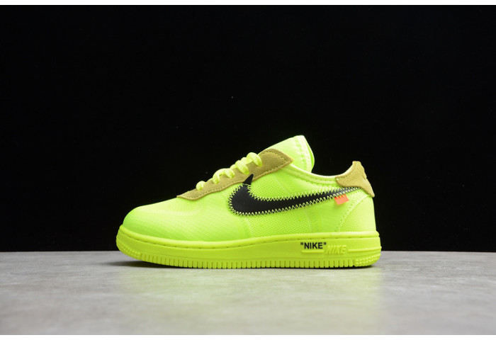 Air Force 1 TD x Off White VOLT HYPER JADE CONE Toddler BV0853-700