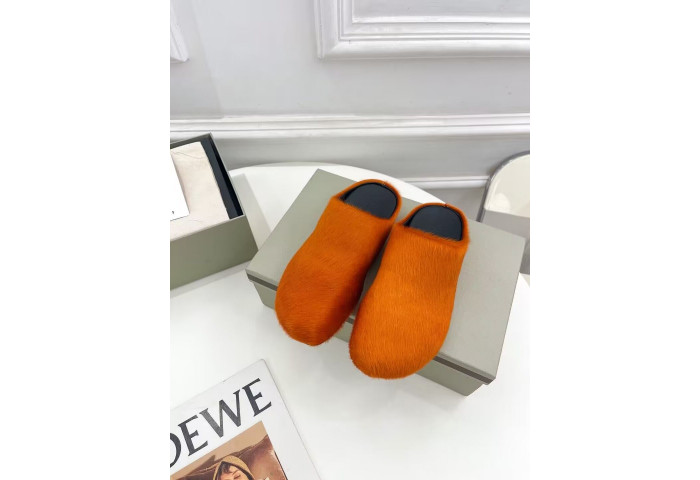 MARNI CALF HAIR SLIPPERS