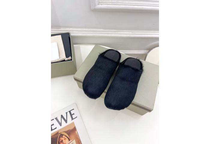 MARNI CALF HAIR SLIPPERS