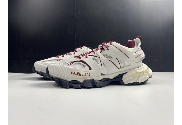 Ba*len*cia*ga track trainer white and burgundy 542436 w3ac1 2050