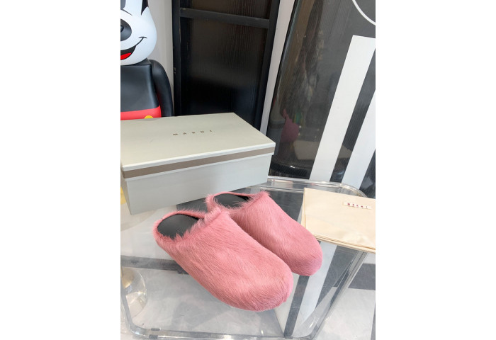 MARNI CALF HAIR SLIPPERS