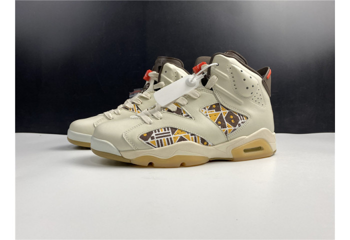 Air Jordan 6 Retro Quai54 Sail Brown (2020) CZ4152-100