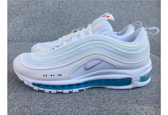 MSCHF x INRI x Nike Air Max 97 ''Jesus Shoes'' Custom White Blue 921826-101JSUS.