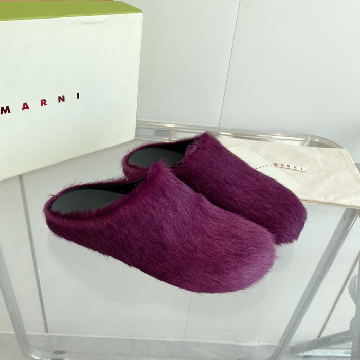 MARNI CALF HAIR SLIPPERS