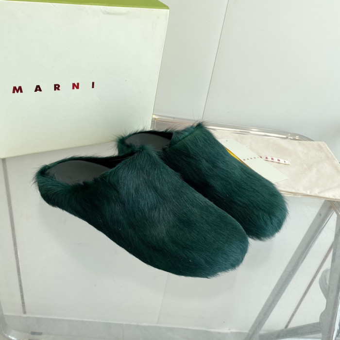 MARNI CALF HAIR SLIPPERS