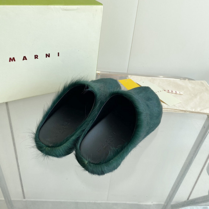 MARNI CALF HAIR SLIPPERS