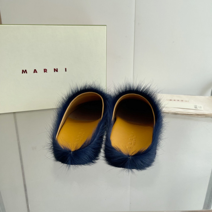 MARNI CALF HAIR SLIPPERS