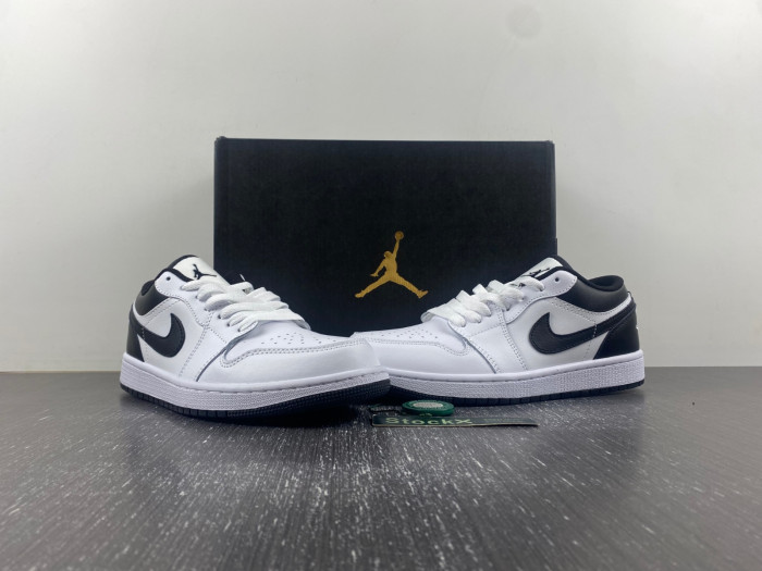 Air Jordan 1 Low white and black  553558-132