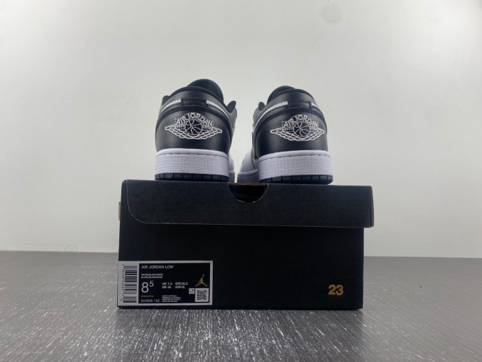 Air Jordan 1 Low white and black  553558-132