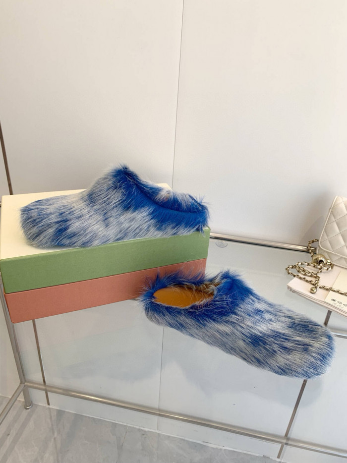 MARNI CALF HAIR SLIPPERS