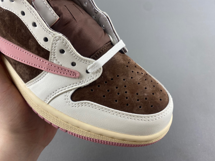 Jordan 1 Retro Low OG SP Travis Scott Pink brown  DZ4137-206