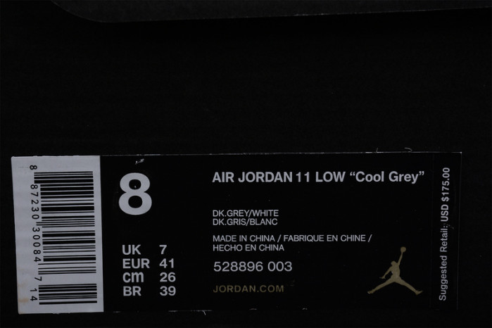 Jordan 11 Retro Low Cool Grey   528895-003