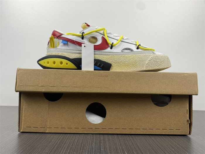 O-W x Nike Blazer Low  University Red  DH7863-100