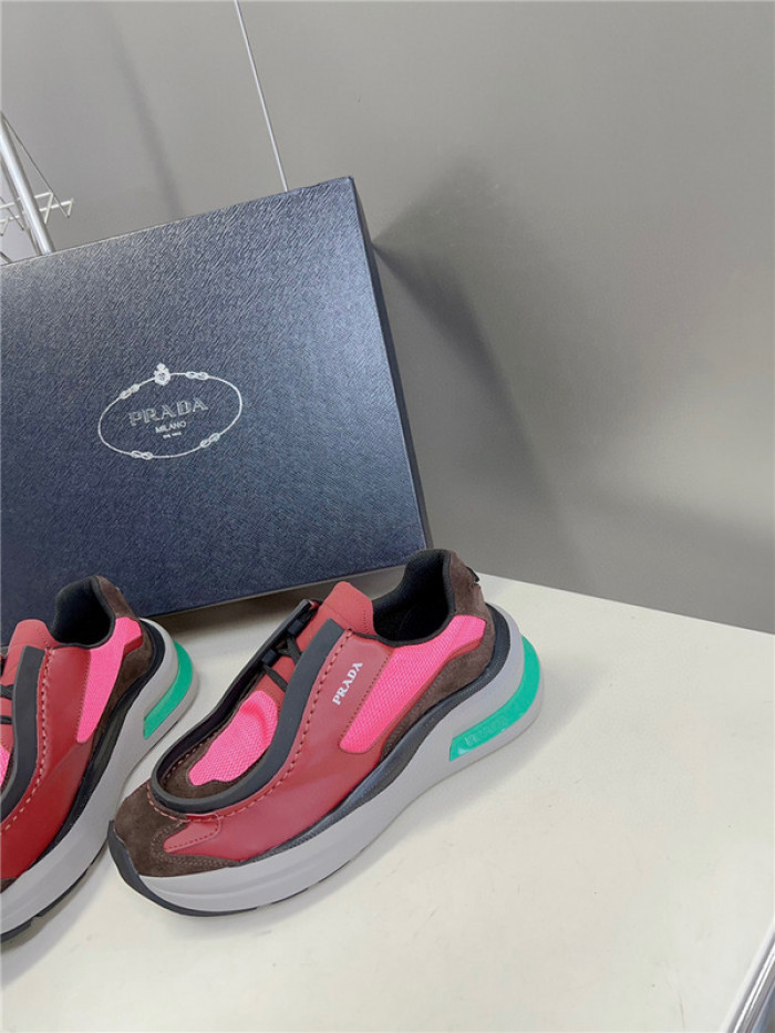 Pra*a brushed leather sneakers
