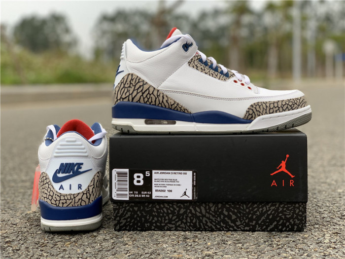 AIR JORDAN 3 RETRO TRUE BLUE NIKE AIR FIRST LOOK 854262-106