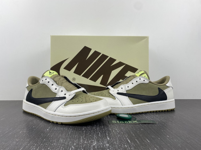 Jordan 1 Retro Low Golf Travis Scott Neutral Olive