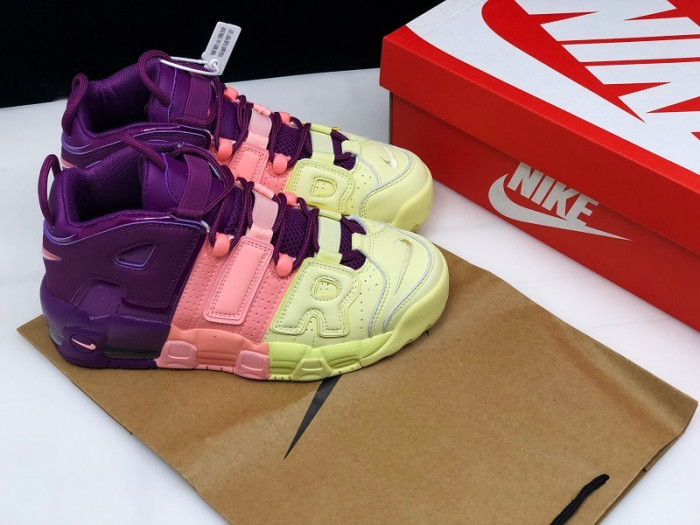NIKE WMNS AIR MORE UPTEMPO CITRON/PINK/BRIGHT PURPLE-NIGHT GRAPE STYLE AV8237-800