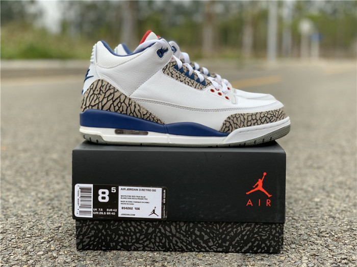 AIR JORDAN 3 RETRO TRUE BLUE NIKE AIR FIRST LOOK 854262-106