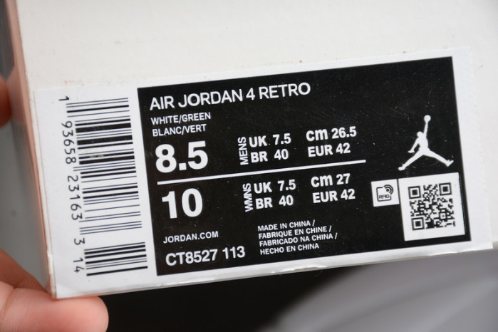 Air Jordan 4 Retro Metallic Green  CT8527-113