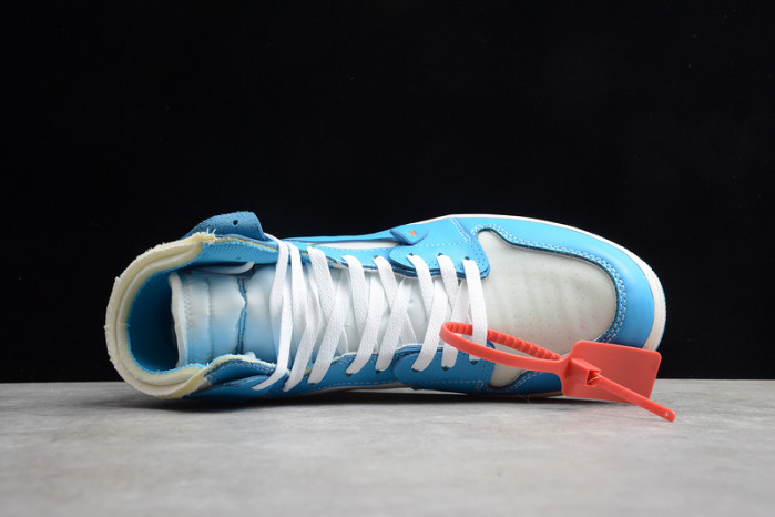 O-W x Air Jordan 1 UNC Release Date AQ0818-148