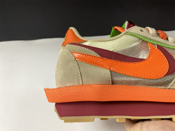 Nike LD Waffle sacai CLOT Kiss of Death Net Orange Blaze  DH1347-100