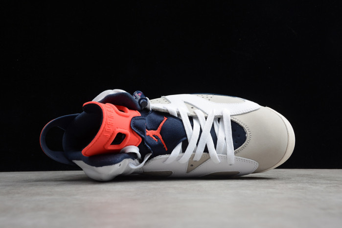 AIR JORDAN 6 RETRO TINKER WHITE/INFRARED 23-NEUTRAL GREY-SAIL 384664-104