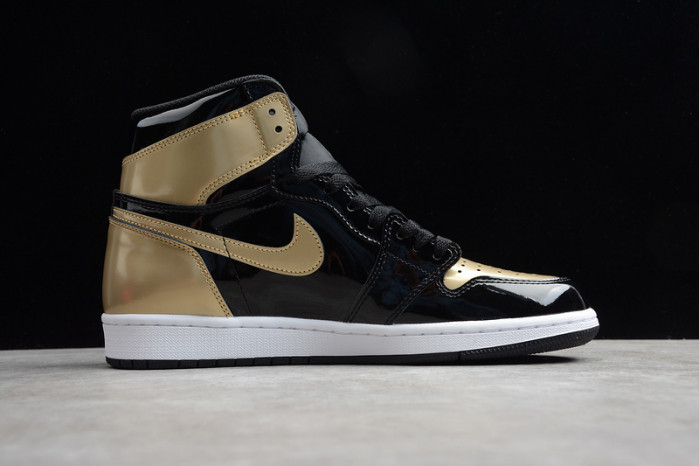 Jordan 1 Retro High NRG Patent Gold Toe  861428-007