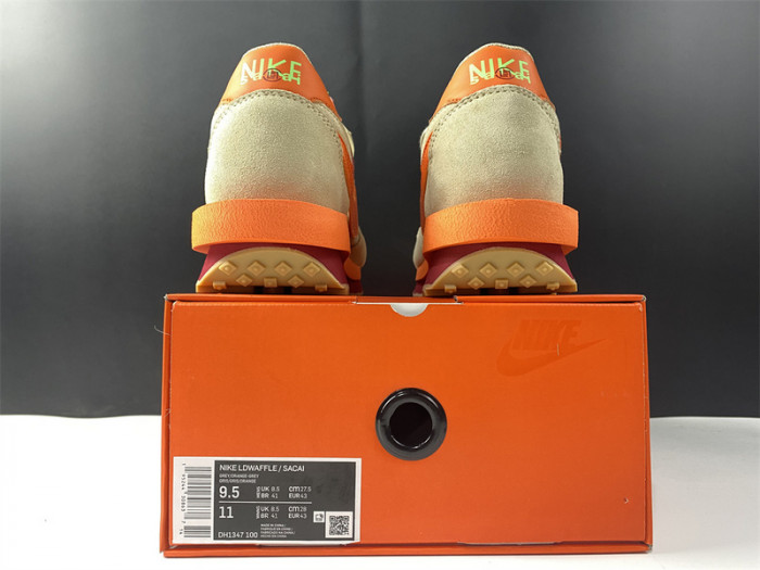 Nike LD Waffle sacai CLOT Kiss of Death Net Orange Blaze  DH1347-100