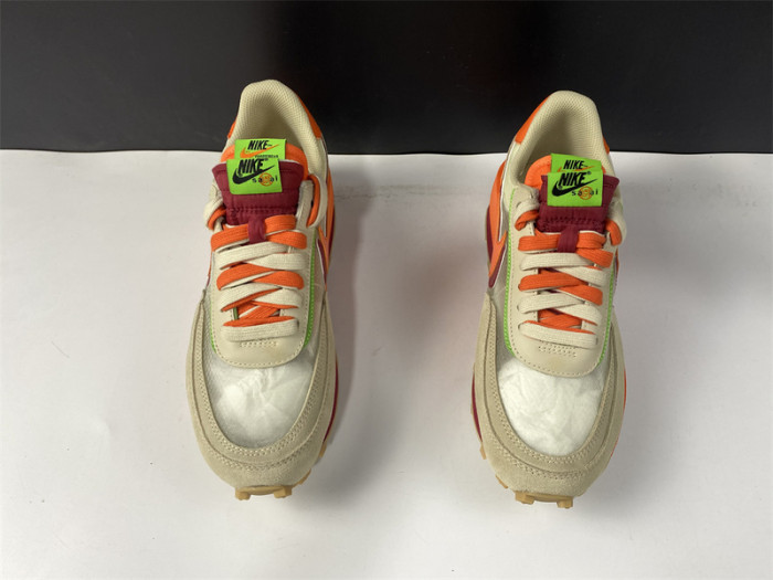 Nike LD Waffle sacai CLOT Kiss of Death Net Orange Blaze  DH1347-100