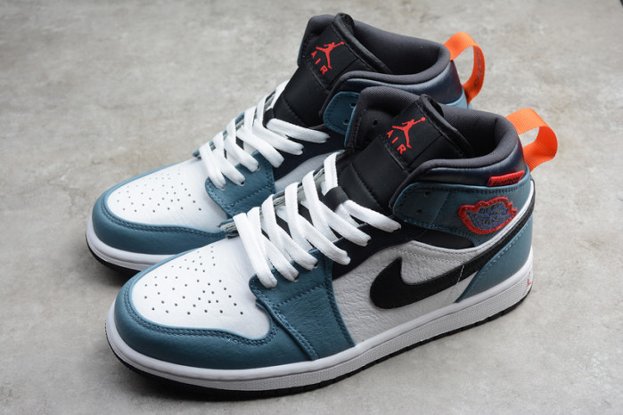 F**etasm x jordan 1 mid fearless blue white  cu2802-100