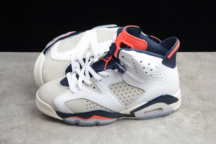 AIR JORDAN 6 RETRO TINKER WHITE/INFRARED 23-NEUTRAL GREY-SAIL 384664-104