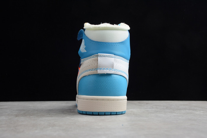 O-W x Air Jordan 1 UNC Release Date AQ0818-148