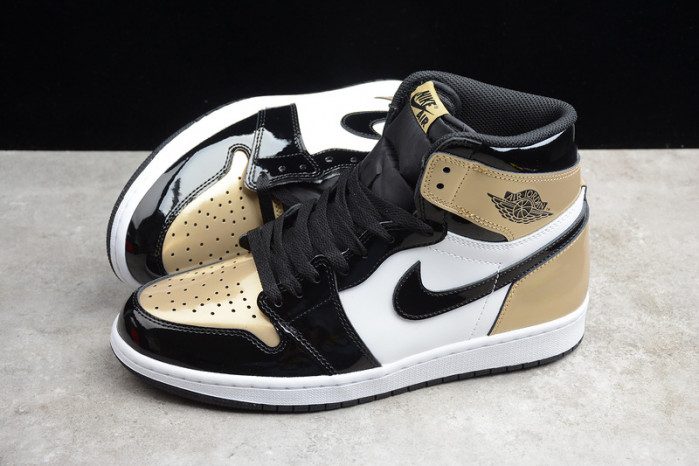 Jordan 1 Retro High NRG Patent Gold Toe  861428-007