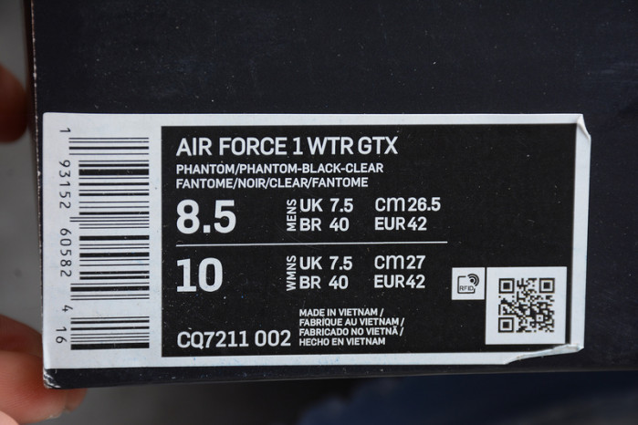 Air Force 1 Gore-tex High Phantom White  CQ7211-002